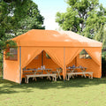 Partyzelt Faltbar Pop-Up mit 4 Seitenteilen Orange