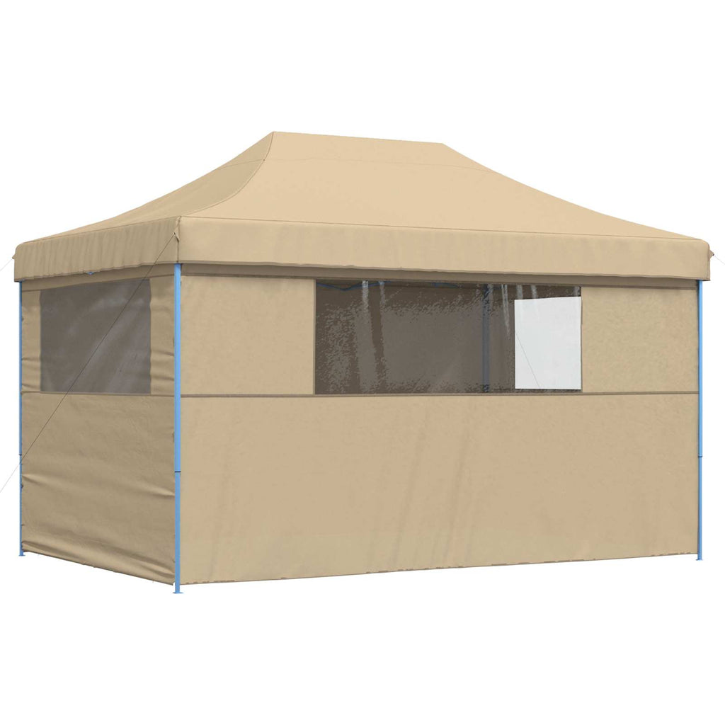 Partyzelt Faltbar Pop-Up mit 4 Seitenteilen Beige