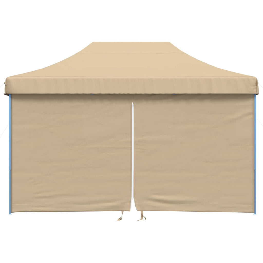 Partyzelt Faltbar Pop-Up mit 4 Seitenteilen Beige