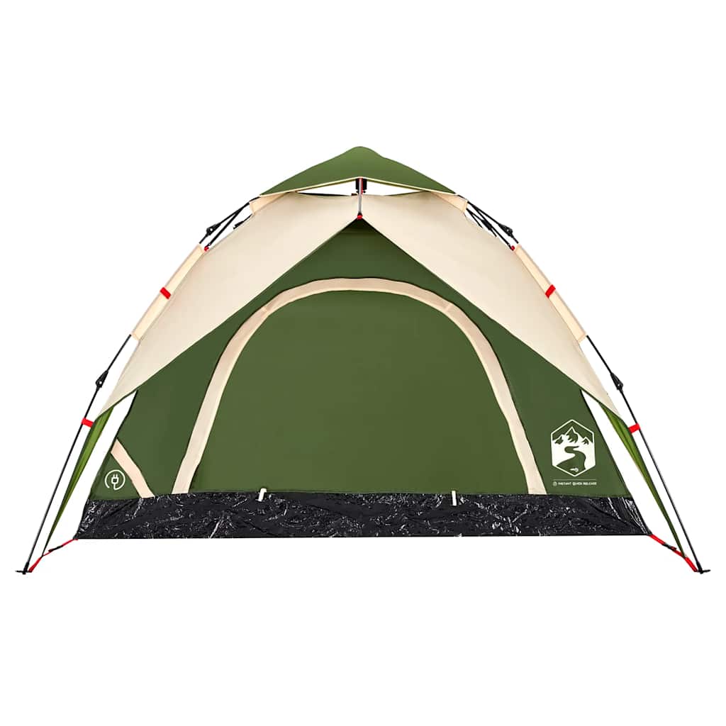 Kuppel-Campingzelt 3 Personen Grün Quick Release