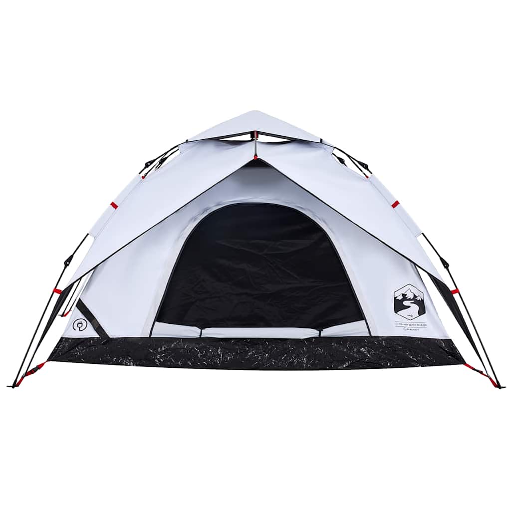Kuppel-Campingzelt 5 Personen Weiß Verdunkelt Quick Release