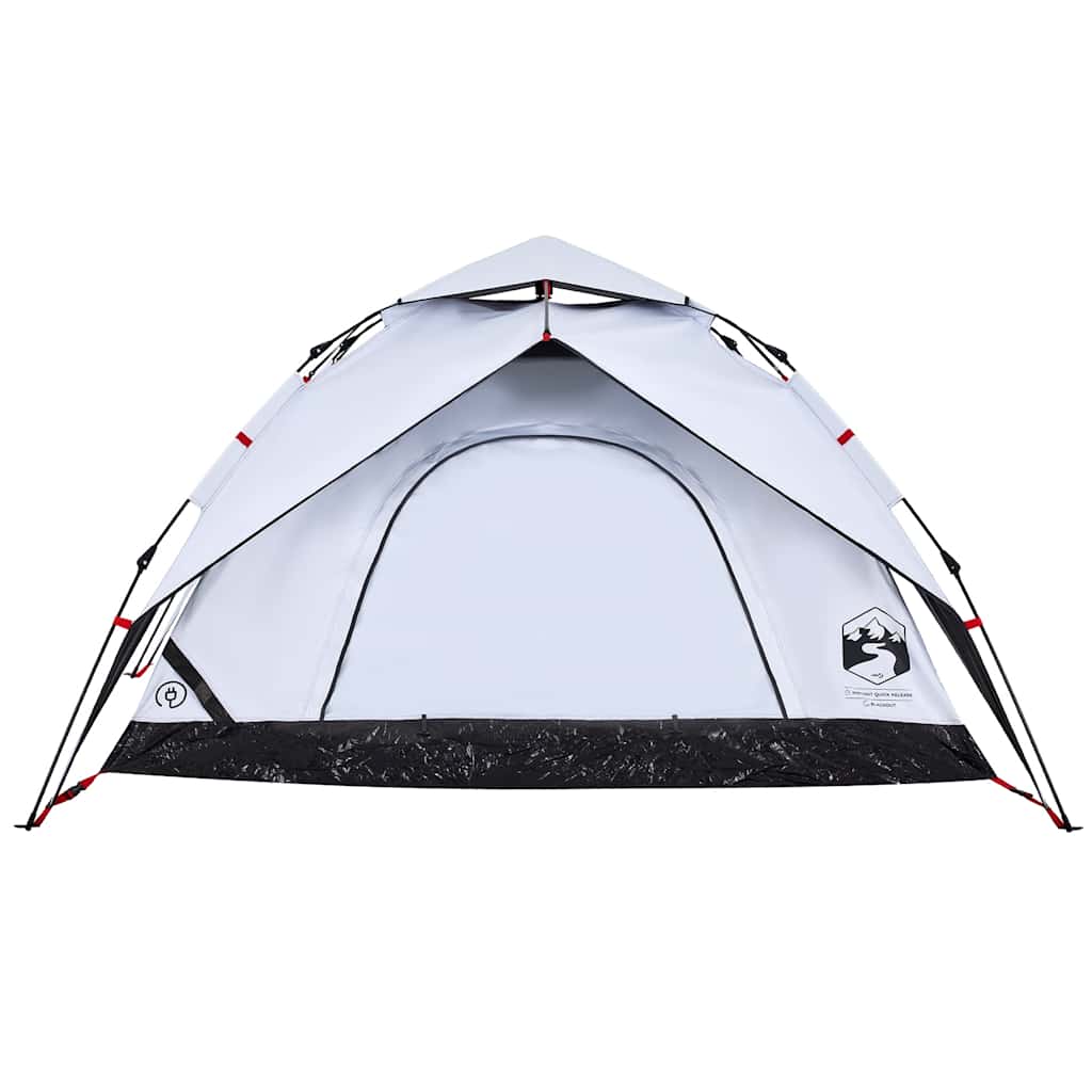 Kuppel-Campingzelt 5 Personen Weiß Verdunkelt Quick Release