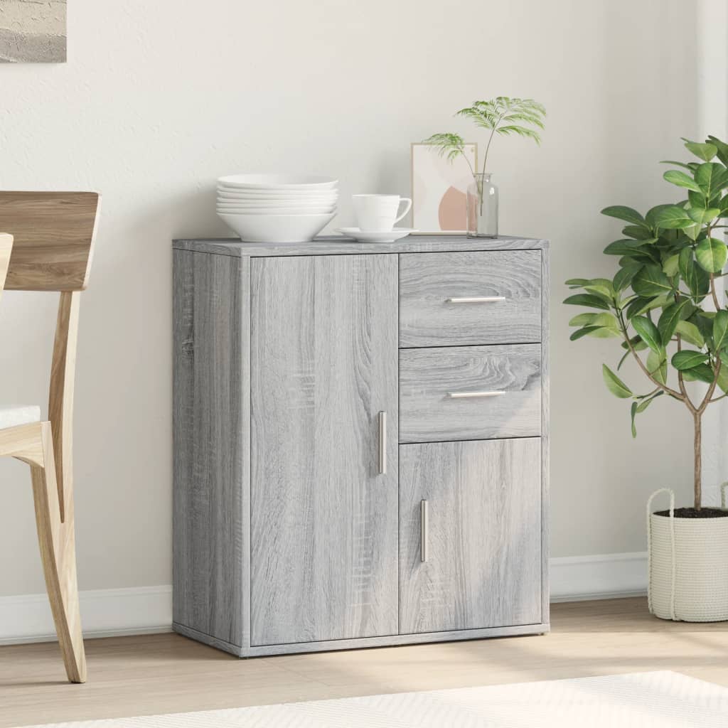 Sideboard Grau Sonoma-Eiche 60x31x70 cm Holzwerkstoff