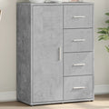 Sideboard Betongrau 60x31x84 cm Holzwerkstoff
