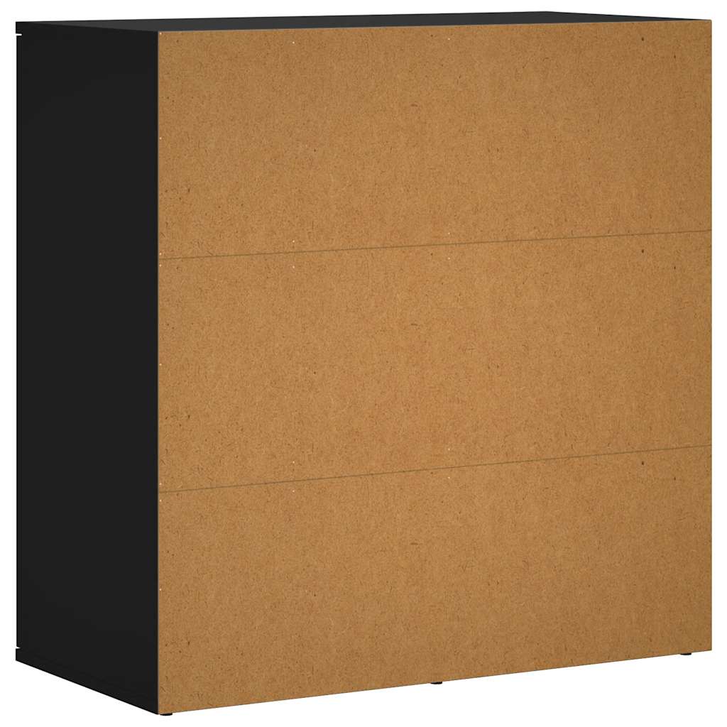 Sideboard Schwarz 79x38x80 cm Holzwerkstoff