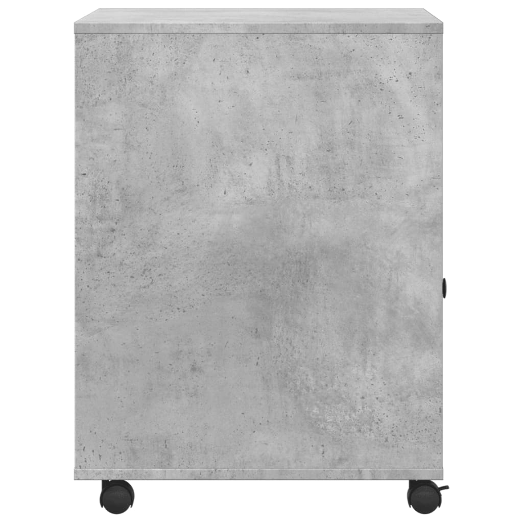 Druckerständer mit Rollen Betongrau 60x50x67 cm
