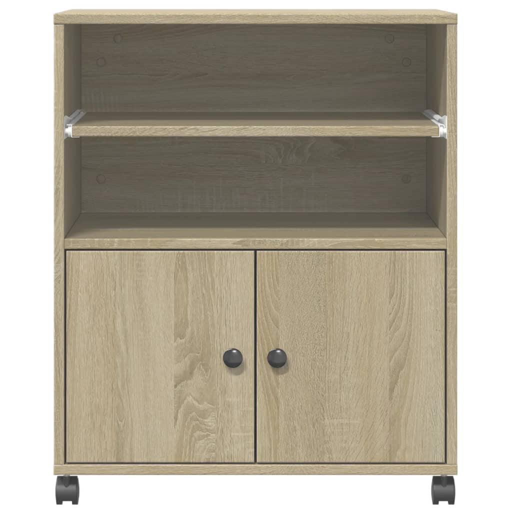 Druckerständer mit Rollen Sonoma-Eiche 60x48x74 cm