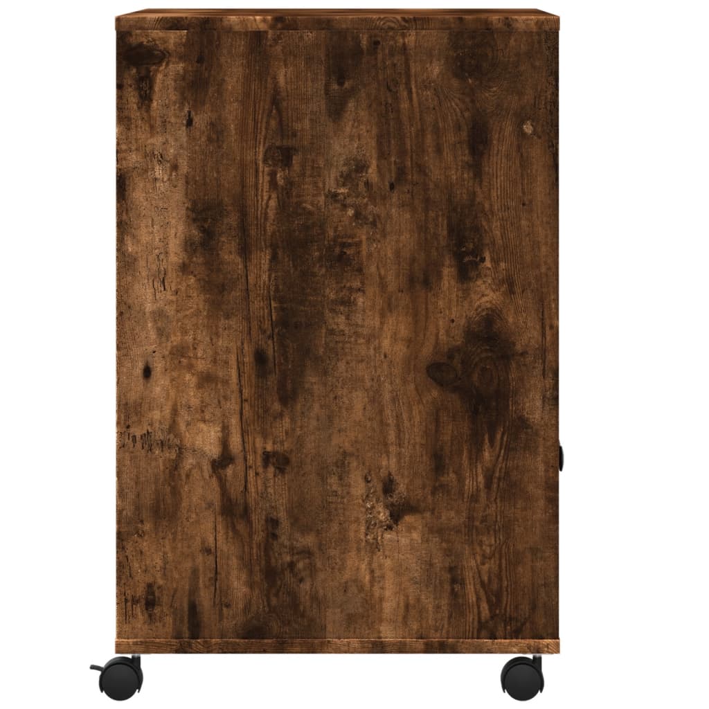 Druckerständer mit Rollen Räuchereiche 60x48x74 cm