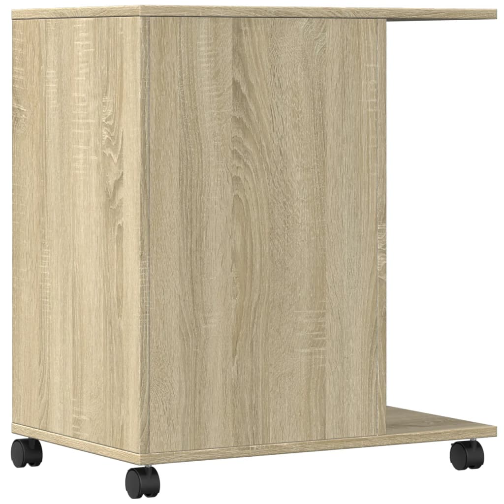 Druckerständer mit Rollen Sonoma-Eiche 60x40x68,5 cm
