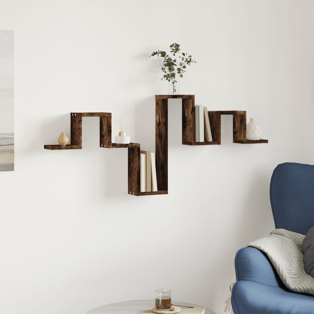 Wandregal Räuchereiche 104,5x10x43 cm Holzwerkstoff