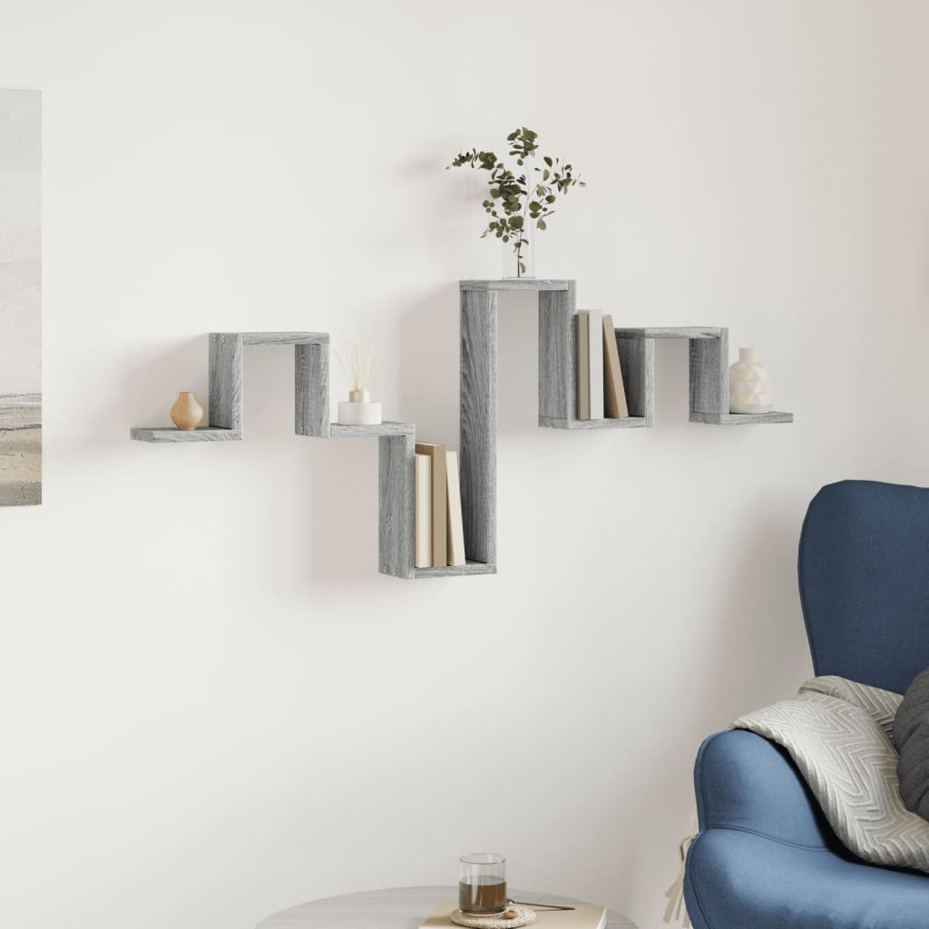 Wandregal Grau Sonoma 104,5x10x43 cm Holzwerkstoff