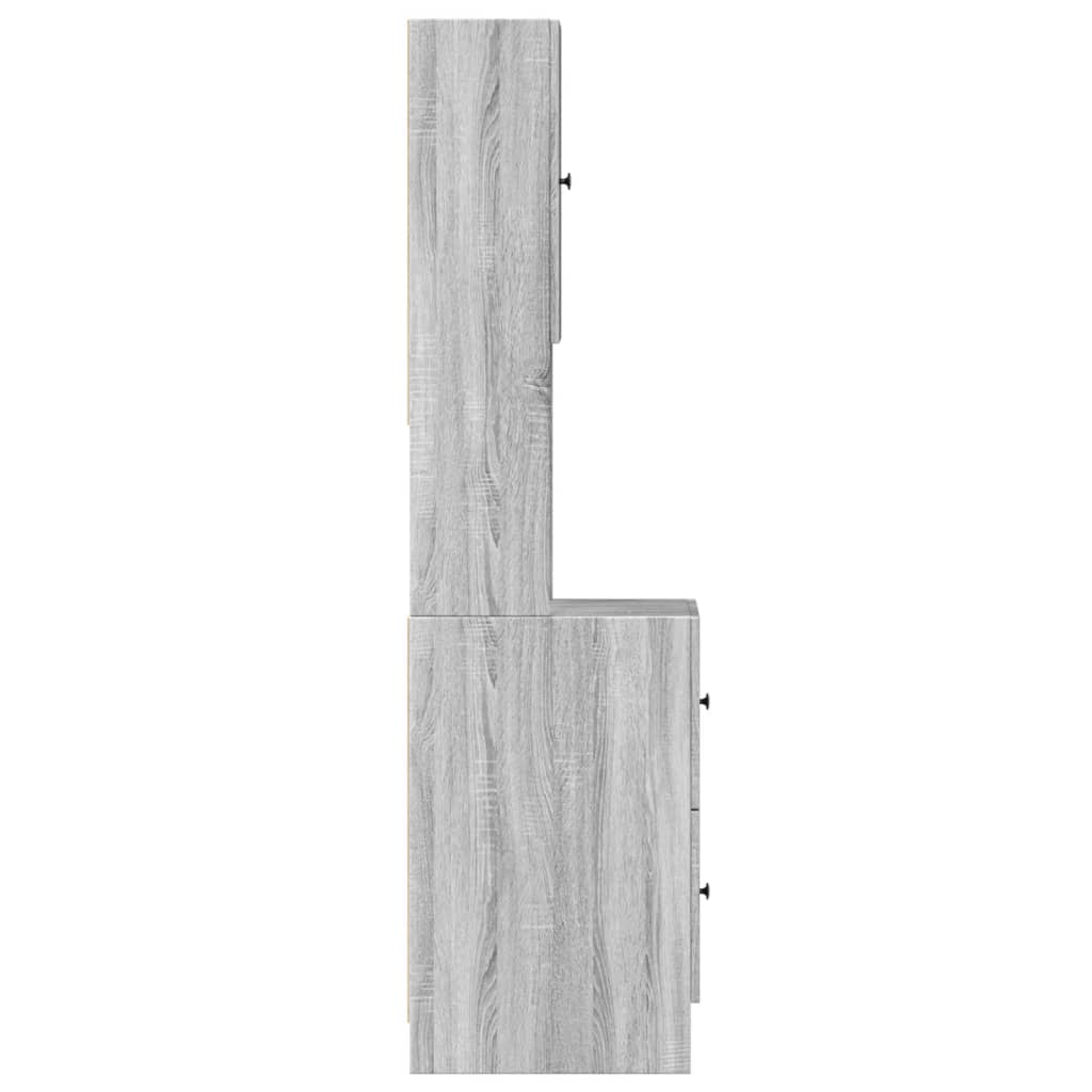 Küchenschrank Grau Sonoma 35x50x180 cm Holzwerkstoff