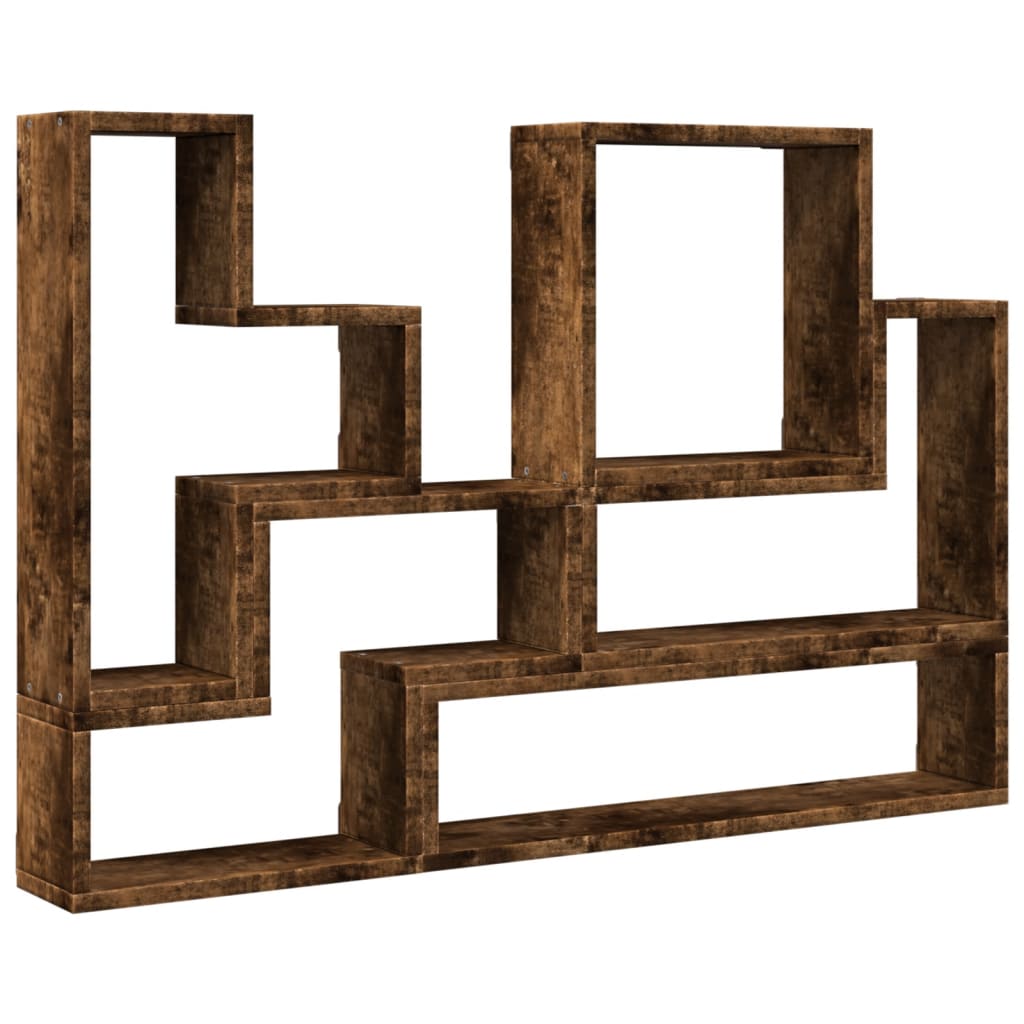 Wandregal Räuchereiche 96x12x64 cm Holzwerkstoff