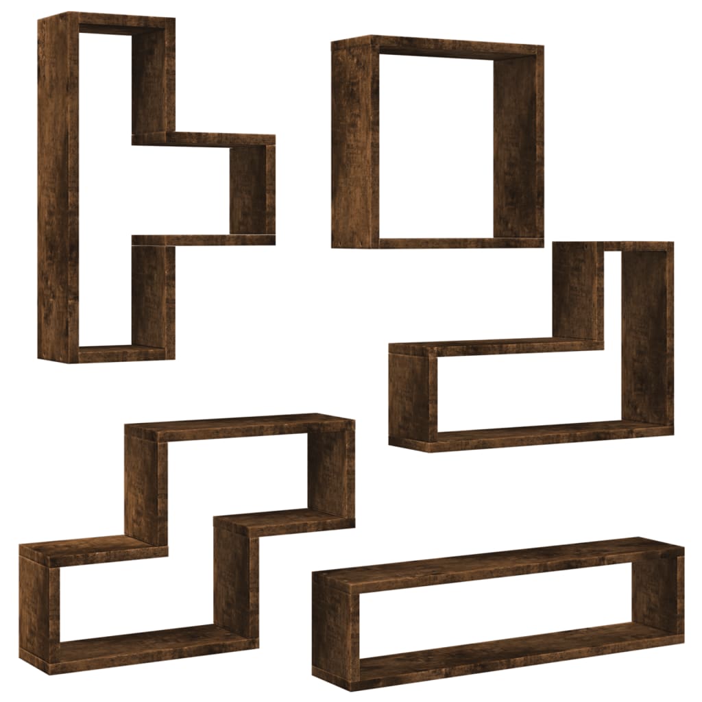 Wandregal Räuchereiche 96x12x64 cm Holzwerkstoff