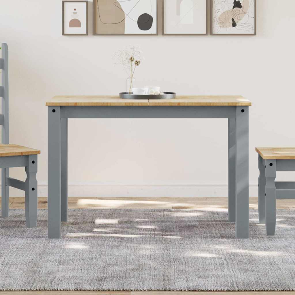 Esstisch PANAMA Grau 112x60x75 cm Massivholz Kiefer