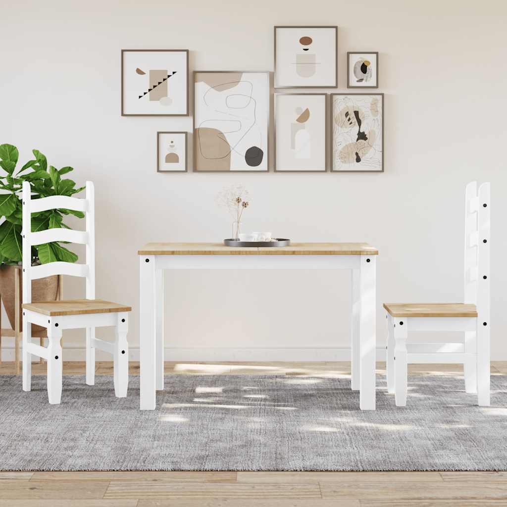 Esstisch PANAMA Weiß 112x60x75 cm Massivholz Kiefer