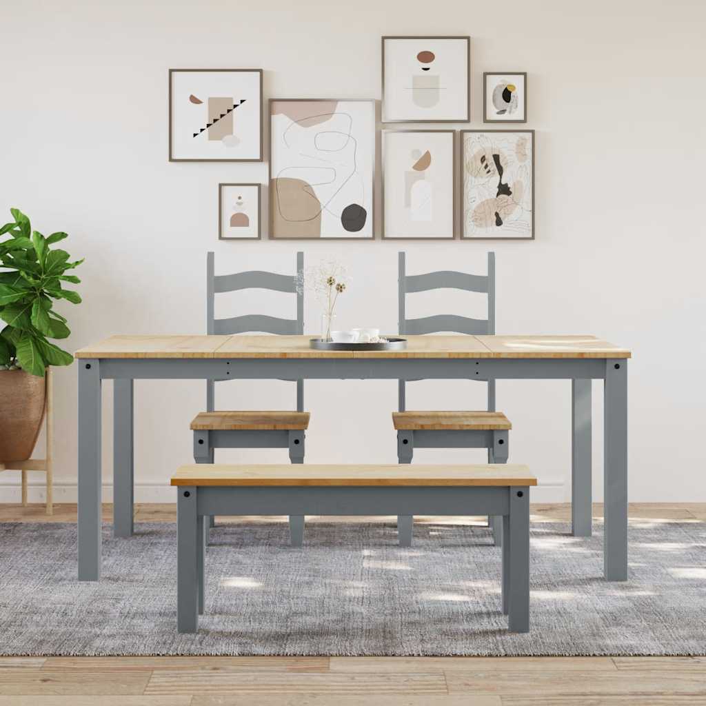 Esstisch PANAMA Grau 180x90x75 cm Massivholz Kiefer