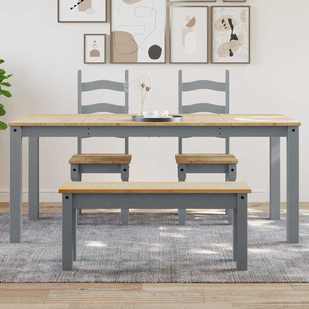 Esstisch PANAMA Grau 180x90x75 cm Massivholz Kiefer