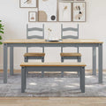 Esstisch PANAMA Grau 180x90x75 cm Massivholz Kiefer