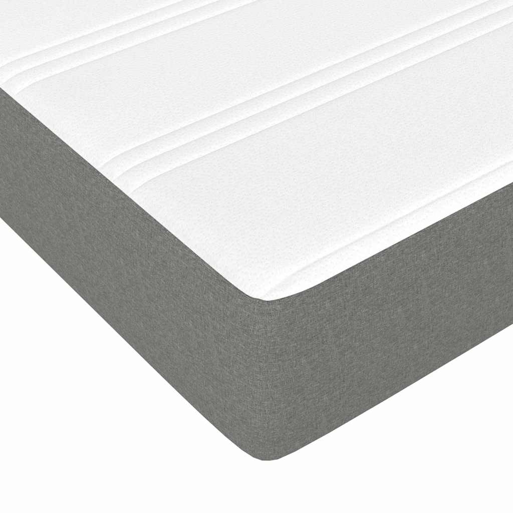 Taschenfederkernmatratze Mittel Dunkelgrau 120x190x20 cm Stoff
