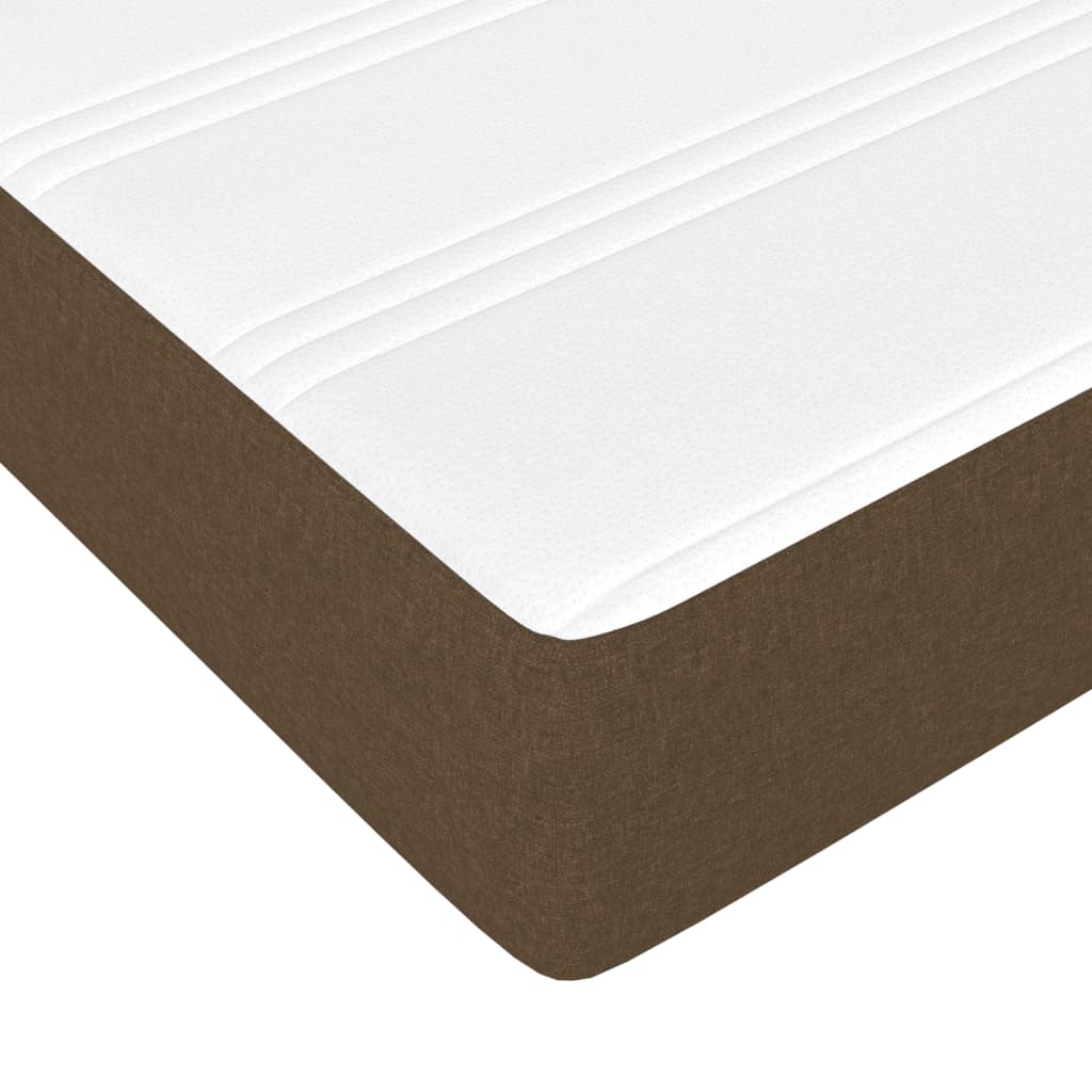 Taschenfederkernmatratze Mittel Dunkelbraun 120x190x20 cm Stoff