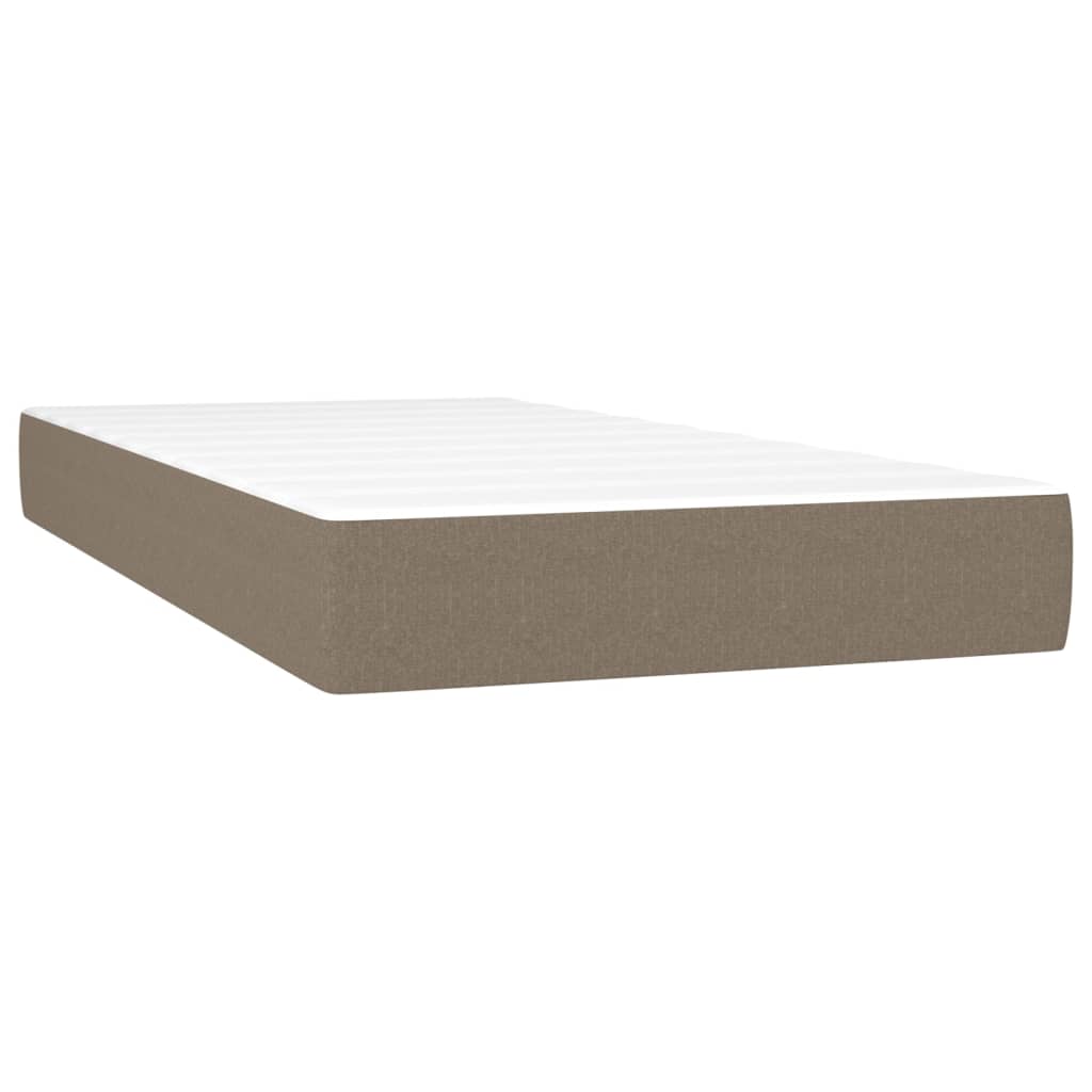 Taschenfederkernmatratze Mittel Taupe 120x190x20 cm Stoff