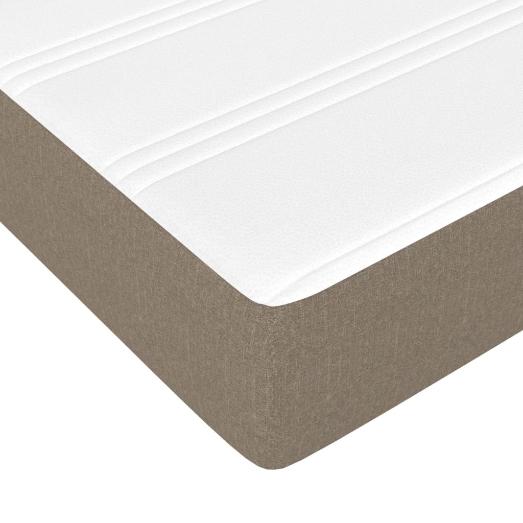 Taschenfederkernmatratze Mittel Taupe 120x190x20 cm Stoff