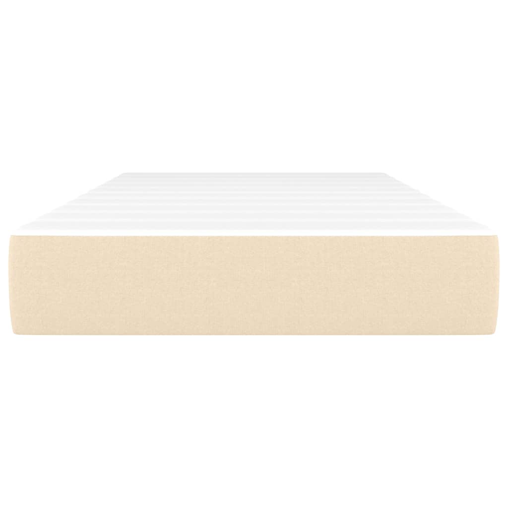 Taschenfederkernmatratze Mittel Creme 120x190x20 cm Stoff