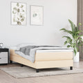 Taschenfederkernmatratze Mittel Creme 120x190x20 cm Stoff