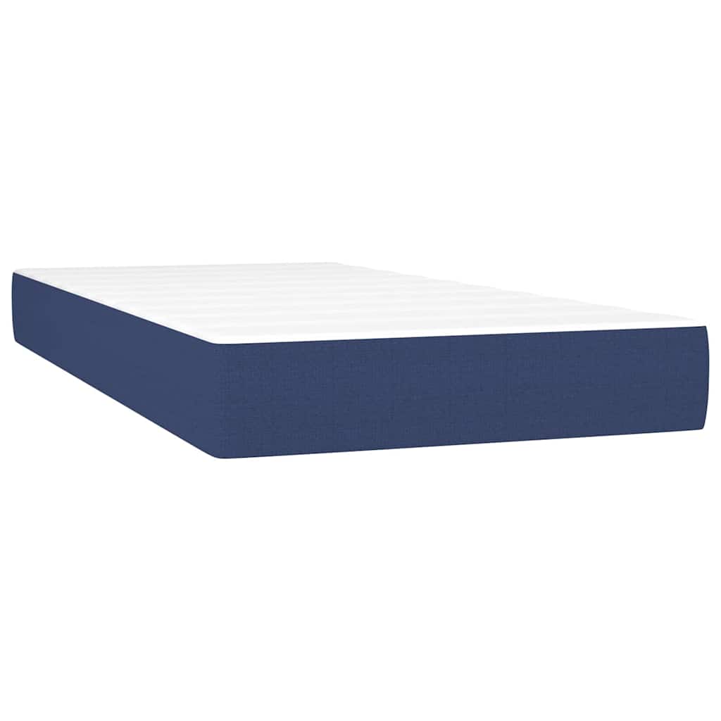 Taschenfederkernmatratze Mittel Blau 120x190x20 cm Stoff