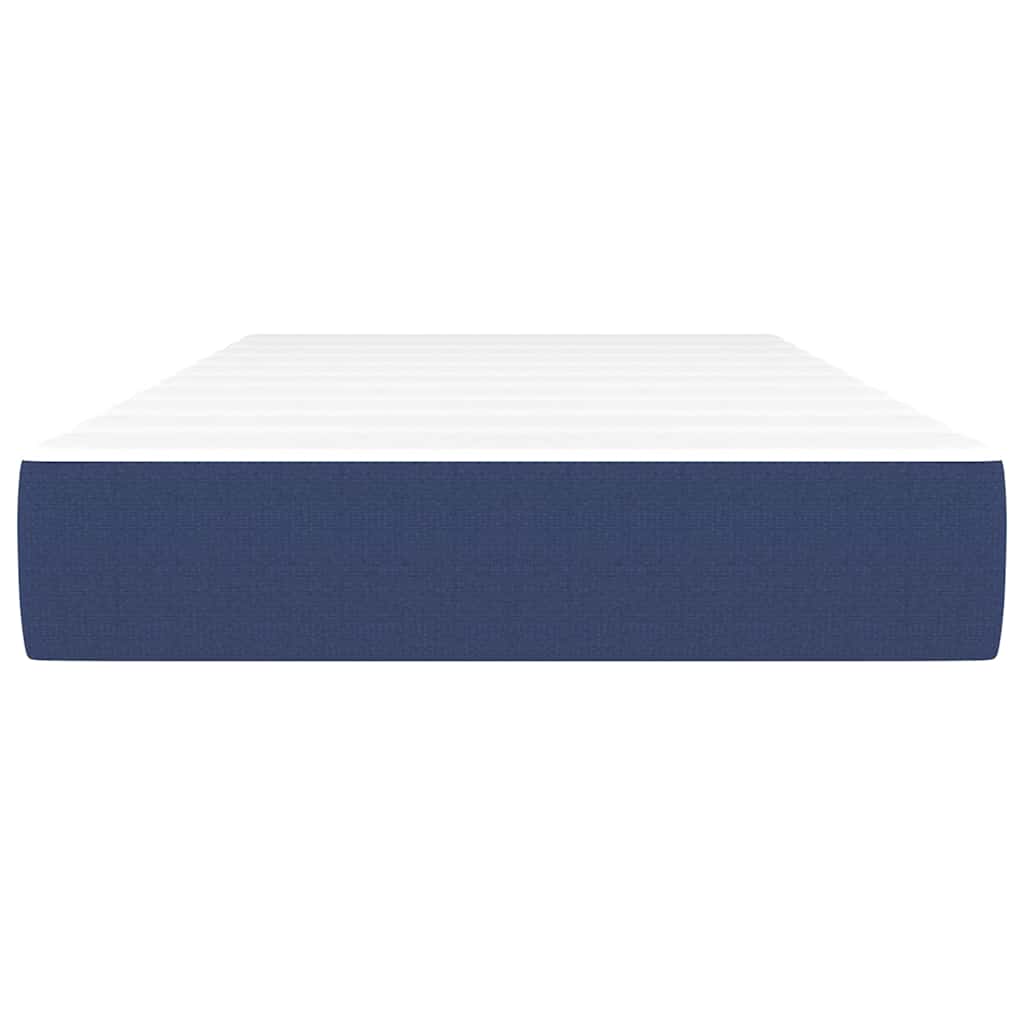 Taschenfederkernmatratze Mittel Blau 120x190x20 cm Stoff