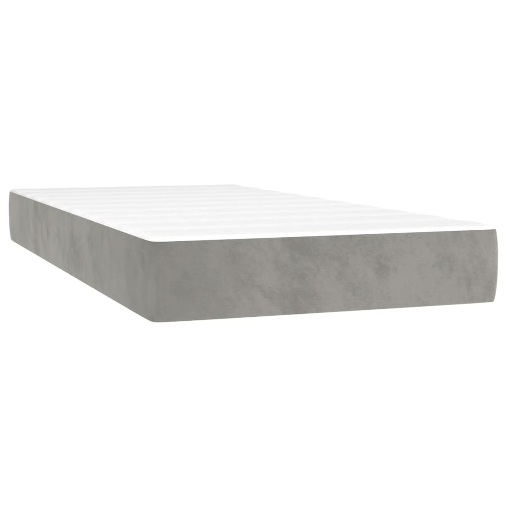 Taschenfederkernmatratze Mittel Hellgrau 120x190x20 cm Stoff