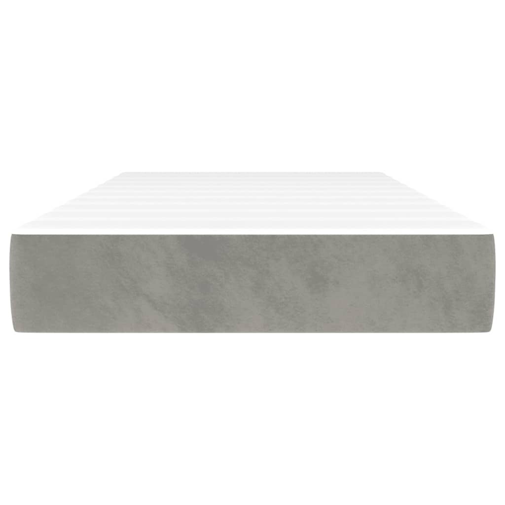 Taschenfederkernmatratze Mittel Hellgrau 120x190x20 cm Stoff