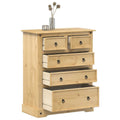 Kommode Corona 92x48x114 cm Massivholz Kiefer