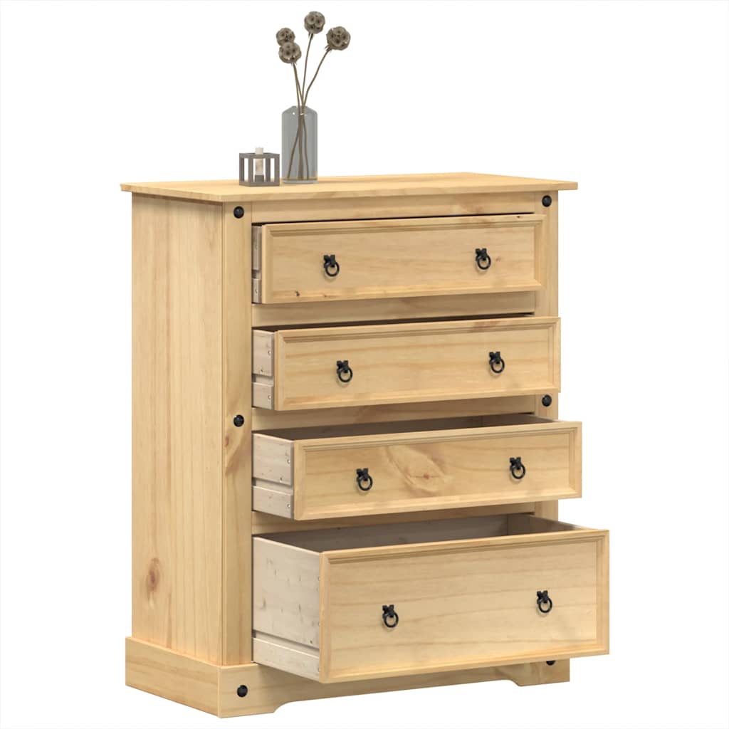 Kommode Corona 92x48x114 cm Massivholz Kiefer