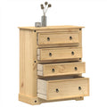 Kommode Corona 92x48x114 cm Massivholz Kiefer