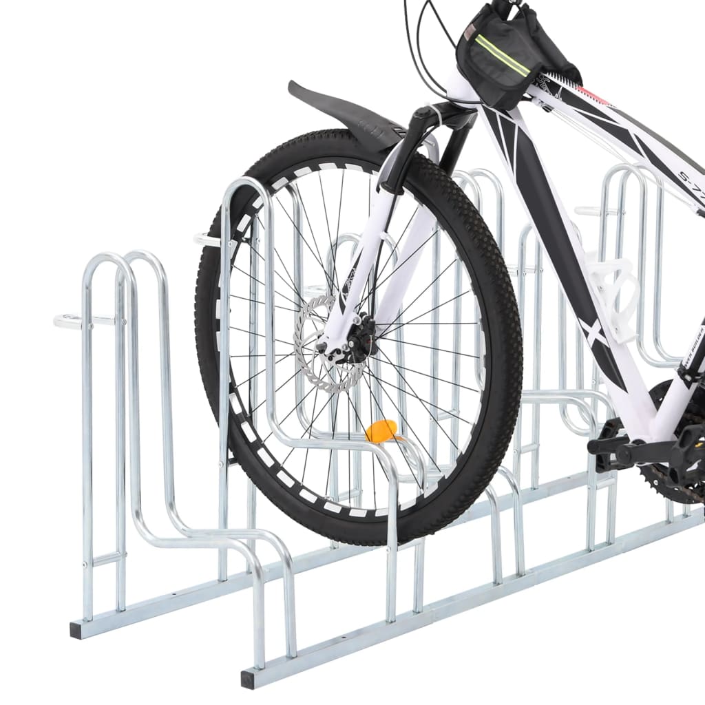 Fahrradständer für 6 Fahrräder Freistehend Verzinkter Stahl