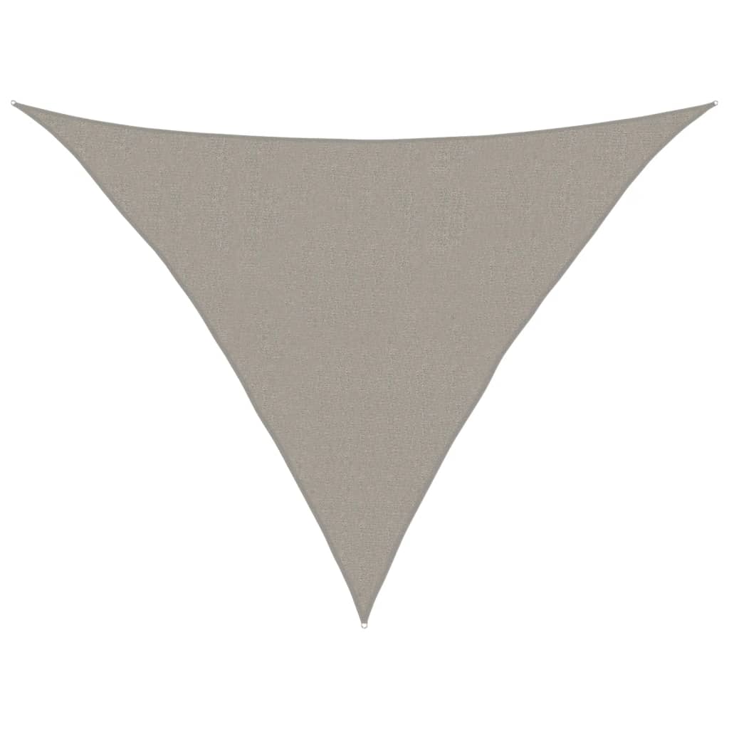 Sonnensegel 160 g/m² Dreieckig Hellgrau 2,5x2,5x3,5 m HDPE