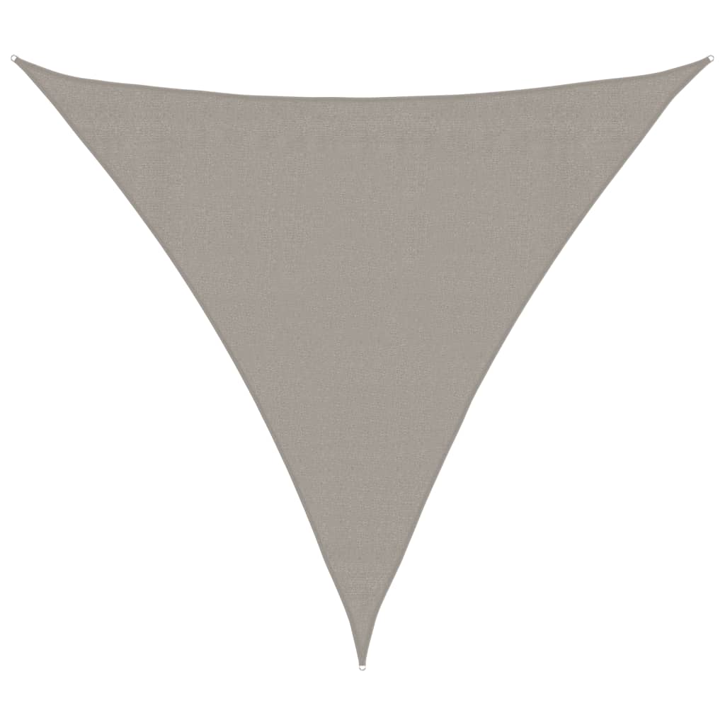 Sonnensegel 160 g/m² Dreieckig Hellgrau 3x3x3 m HDPE