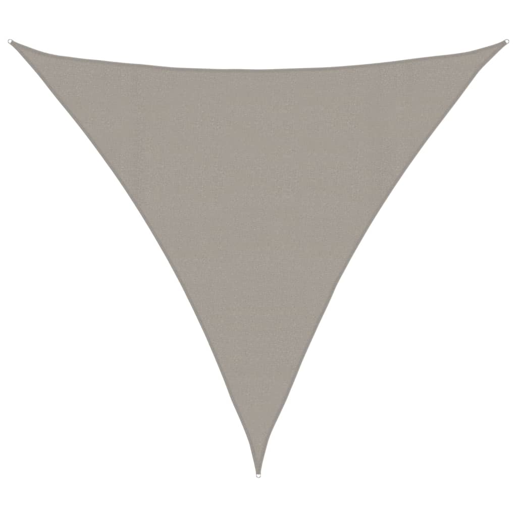 Sonnensegel 160 g/m² Dreieckig Hellgrau 4x4x4 m HDPE