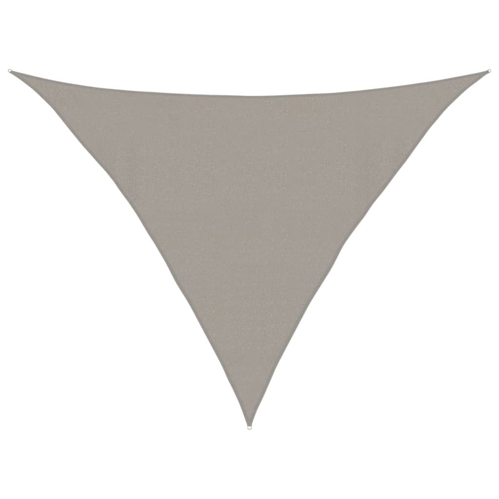 Sonnensegel 160 g/m² Dreieckig Hellgrau 4x4x5,8 m HDPE
