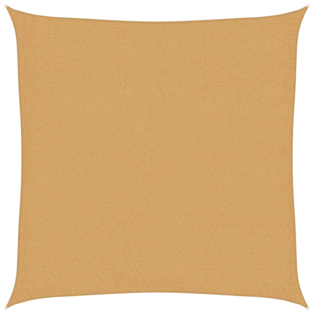 Sonnensegel 160 g/m² Quadratisch Sandfarbe 3,6x3,6 m HDPE