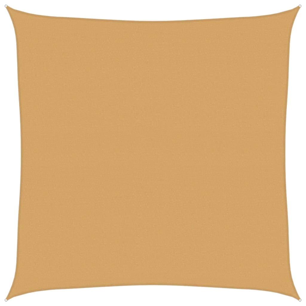Sonnensegel 160 g/m² Quadratisch Sandfarbe 6x6 m HDPE