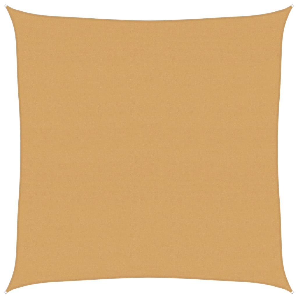 Sonnensegel 160 g/m² Quadratisch Sandfarbe 7x7 m HDPE