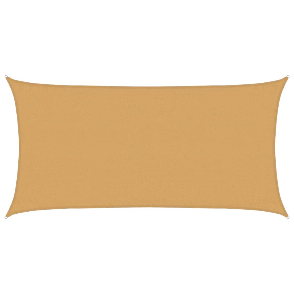 Sonnensegel 160 g/m² Rechteckig Sandfarben 3x6 m HDPE