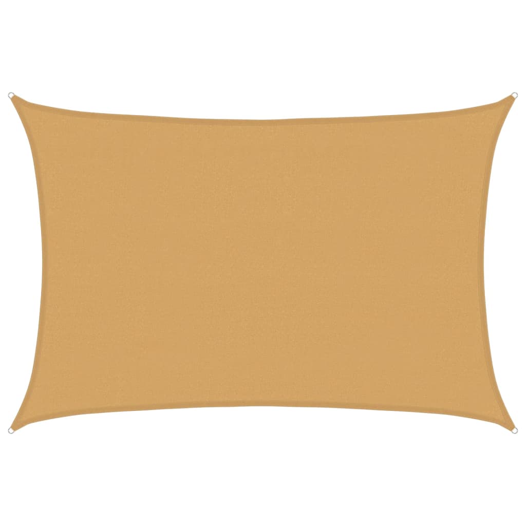 Sonnensegel 160 g/m² Rechteckig Sandfarben 4x6 m HDPE