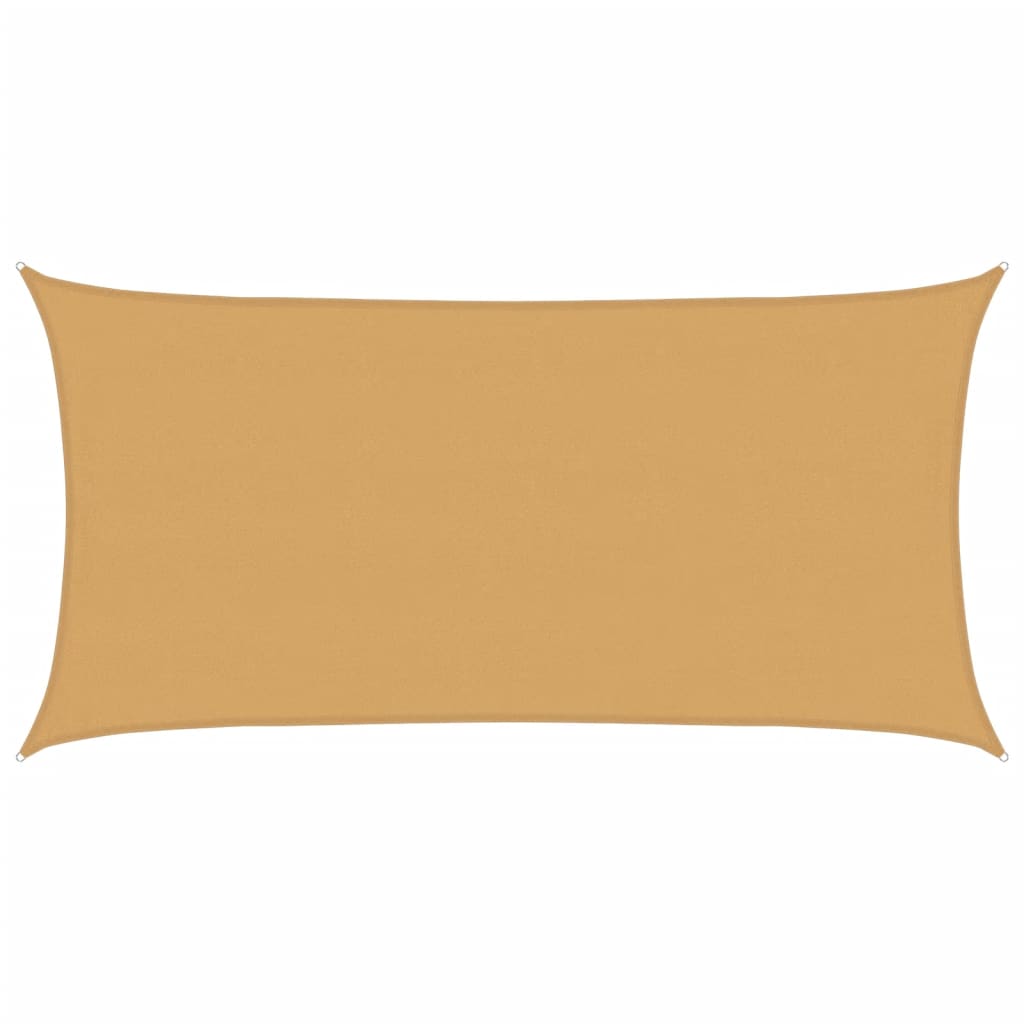 Sonnensegel 160 g/m² Rechteckig Sandfarben 4x7 m HDPE