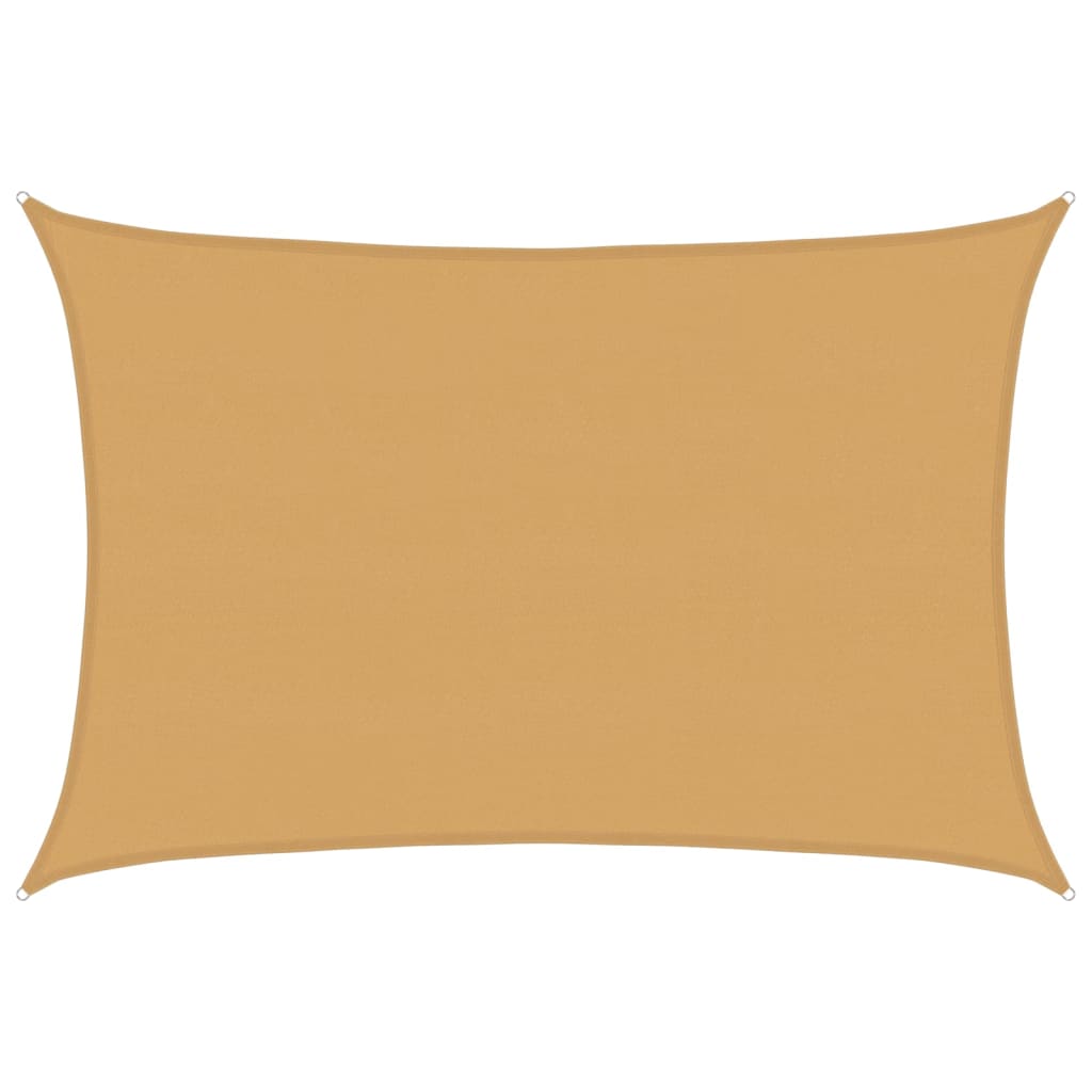 Sonnensegel 160 g/m² Rechteckig Sandfarben 5x6 m HDPE