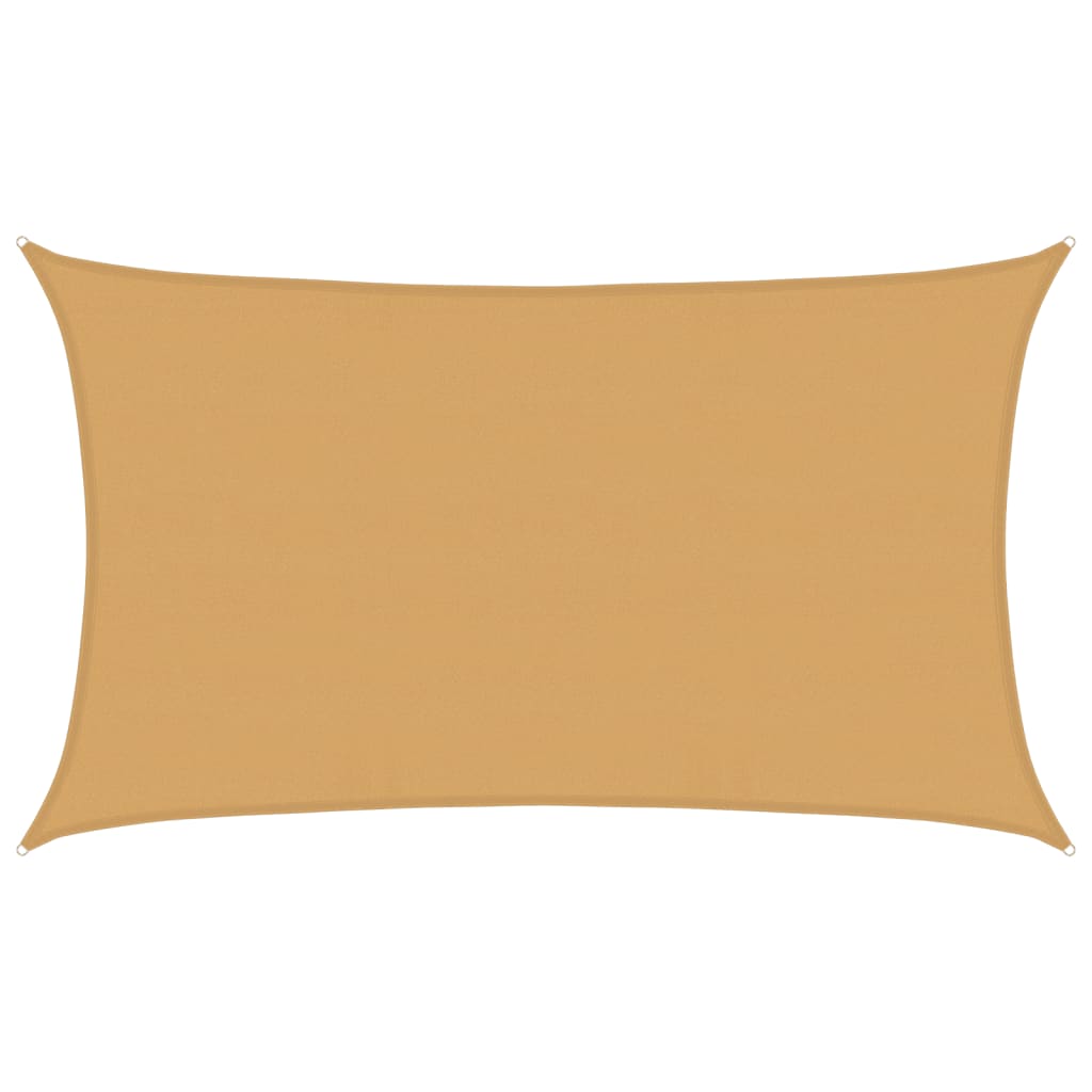 Sonnensegel 160 g/m² Rechteckig Sandfarben 5x8 m HDPE