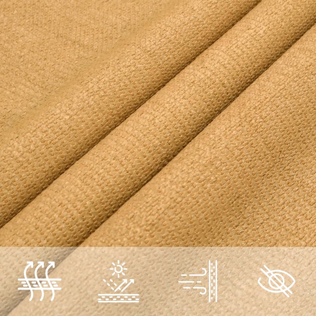 Sonnensegel 160 g/m² Rechteckig Sandfarben 5x8 m HDPE